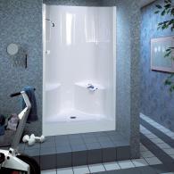 Aqua Glass 48″ White 1-Piece Shower