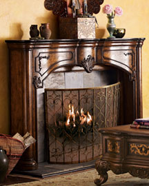 Stone-Top Mantel