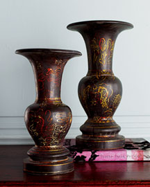 Temple Vases, Set of Two