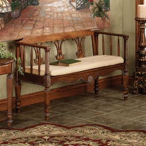 Tuscan Wood Settee Bench Seat