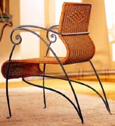 Wicker armchair