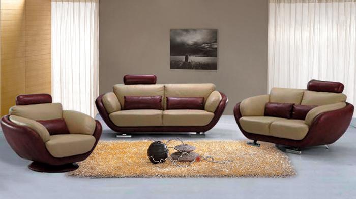 Leather sofa set