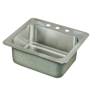 Elkay Celebrity 3 Hole Single Bowl Topmount Sink in Stainless Steel