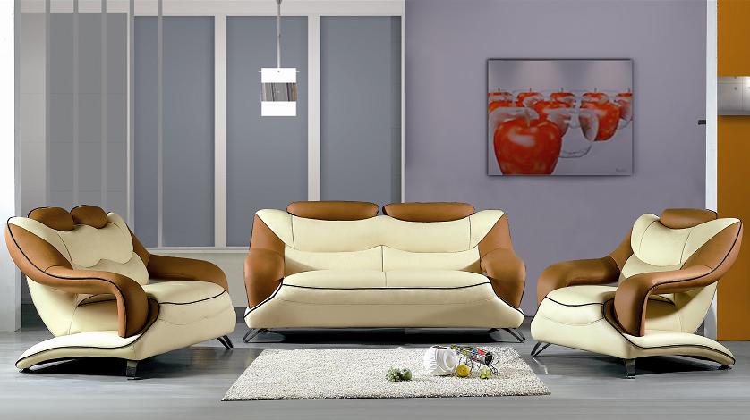 Leather sofa set