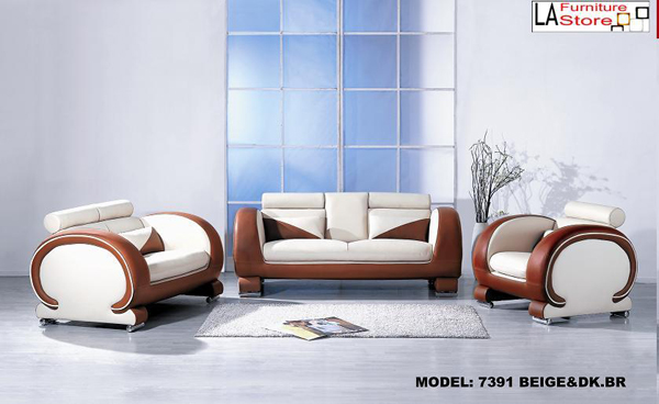 Leather sofa set