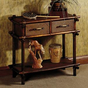 Barton Wicker Console Table