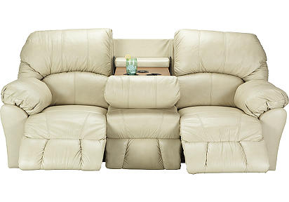 Benson Granite Leather Match Motion Sofa