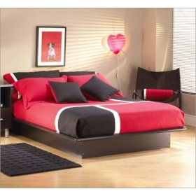 Charcoal Platform Bed
