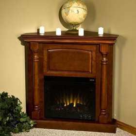 Durham Corner Mahogany Electric Fireplace - (Mahogany)