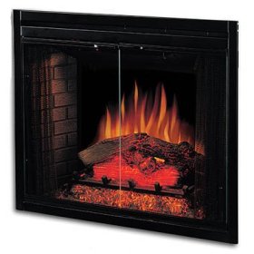 33″ Build-In Electric Fireplace - Vent-Free - (Black) - 33″