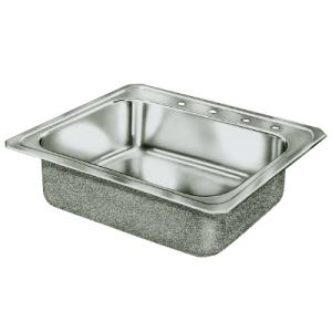 Elkay Celebrity 4 Hole Single Bowl Topmount Sink in Stainless Steel