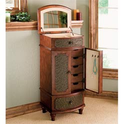 Embossed Jewelry Armoire