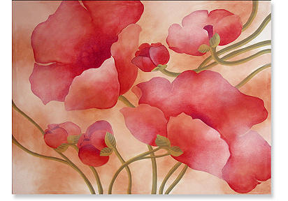 Floating Poppies Canvas Artwork