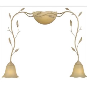 Forecast Lighting F4830-42 Solutions Vanity Light in Zuma Sand with Leaf Accents