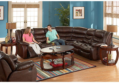 Gleason Leather Match 4 Pc Sectional