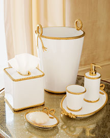 Gold-Trim Vanity Accessories