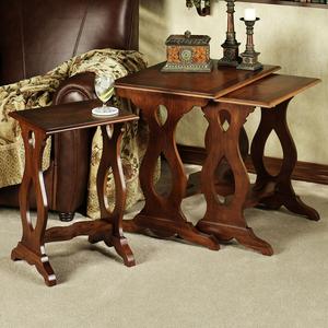 Jamestown Landing Wooden Nesting Table Set