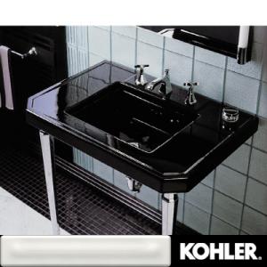 KOHLER Kathryn(R) Fireclay Console Tabletop with 10″ Faucet Drilling, White