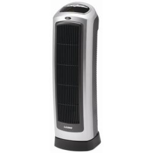Lasko Ceramic Tower Heater with Remote Control & Digital Display featuring 8 Hr. Thermostat Timer