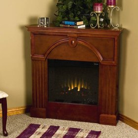 Linda Corner Classic Mahogany Electric Fireplace - (Mahogany)