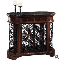 Marsala Marble-top Wine Console