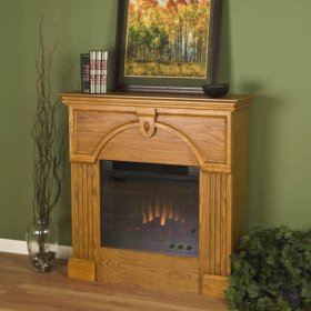 Paula Golden Oak Electric Fireplace - (Golden Oak)