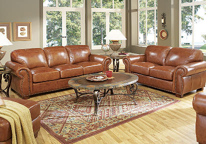 Phoenix Leather 3 Pc Livingroom