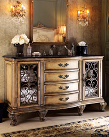 Scrolled Door Chest with Sink