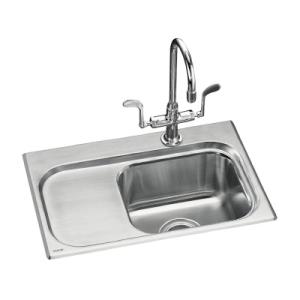 KOHLER Ravinia™ Self-rimming Entertainment Sink W/Single-hole Faucet Punching, Stainless Steel