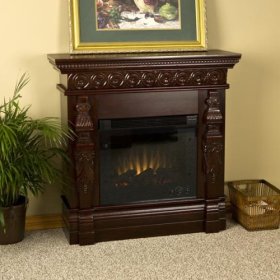 Seville Mahogany Electric Fireplace - (Mahogany)