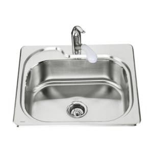 KOHLER Ravinia Single-basin Self-rimming Kitchen Sink W/Single-hole Faucet Punching, Stainless Steel