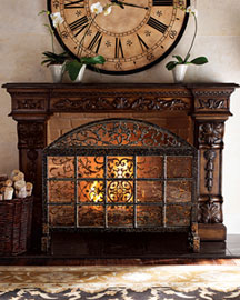 Stone-Top Mantel