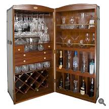 Waterford Bar Trunk with Crystal Stemware