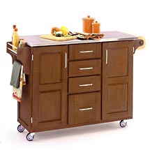 Home Styles Large Kitchen Cart, Cottage Oak