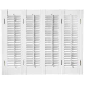 Gulfcoast 35 To 37 In. Wide x 36 In. High White Fauxwood Traditional Shutters