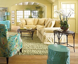 Baldwin Slipcover Living Room Furniture Collection