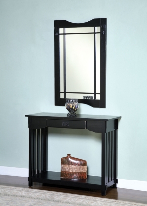 Black Console & Mirror