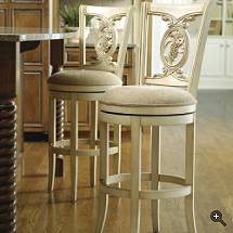 Carved Grapes Swivel Bar Stool