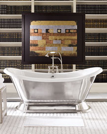 Cast Aluminum Bathtub & Faucet