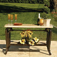 Diore Granite Top Console Table