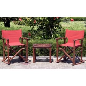 Outdoor Wood Patio Bistro Furniture Set
