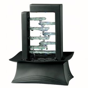 Enviroscape Glass Tiers Illuminated Relaxation Fountain