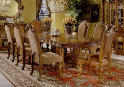 Four Column Rectangular Dining Table