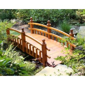 Garden Bridge with Cedar Tone Stain