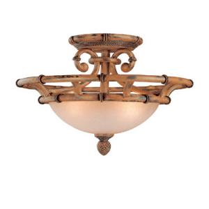 Hampton Bay 12 In. High 3 Light Tropics Semi-Flush