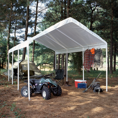 10Ft x 20Ft Hercules Canopy Wht Powder Ctd-8 Legs