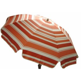 Katani Stripe Coral Spun Poly Umbrella