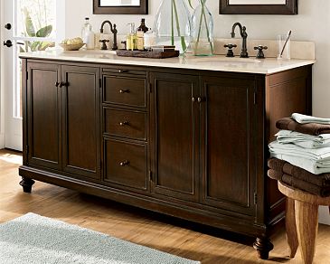CLASSIC TURNED-LEG DOUBLE SINK CONSOLE