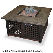 LP Gas Outdoor Firebowl with Ceramic Tile Mantel