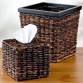 Madras Tissue Holder or Wastebasket